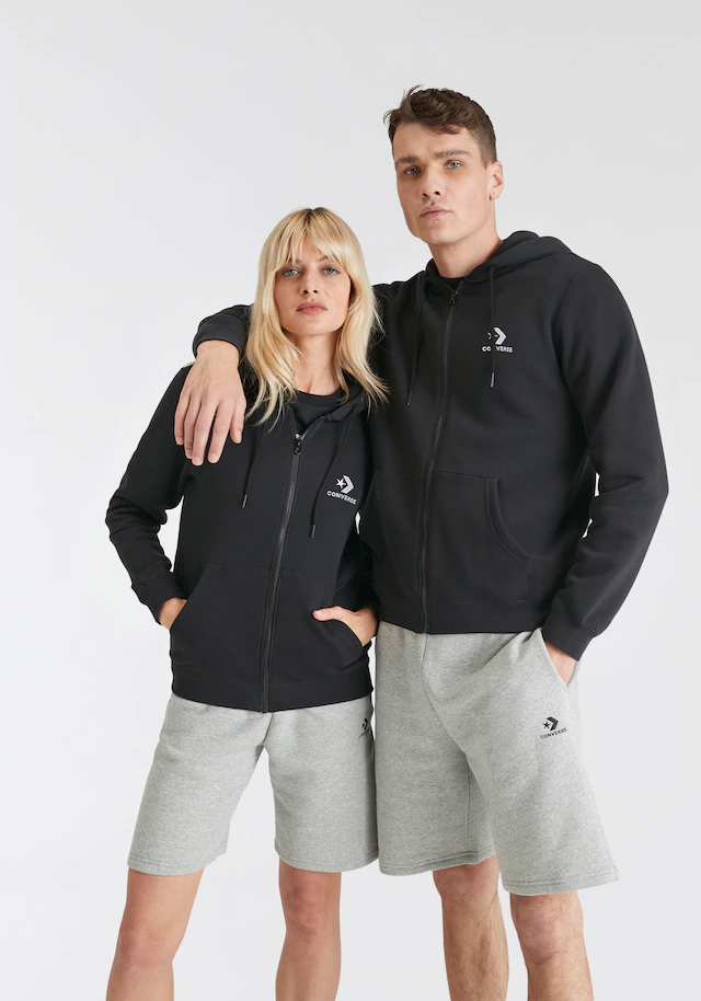Converse Kapuzensweatjacke »GO-TO EMBROIDERED STAR CHEVRON BRUSHED BACK FLEECE ZIP HOODIE«, Unisex